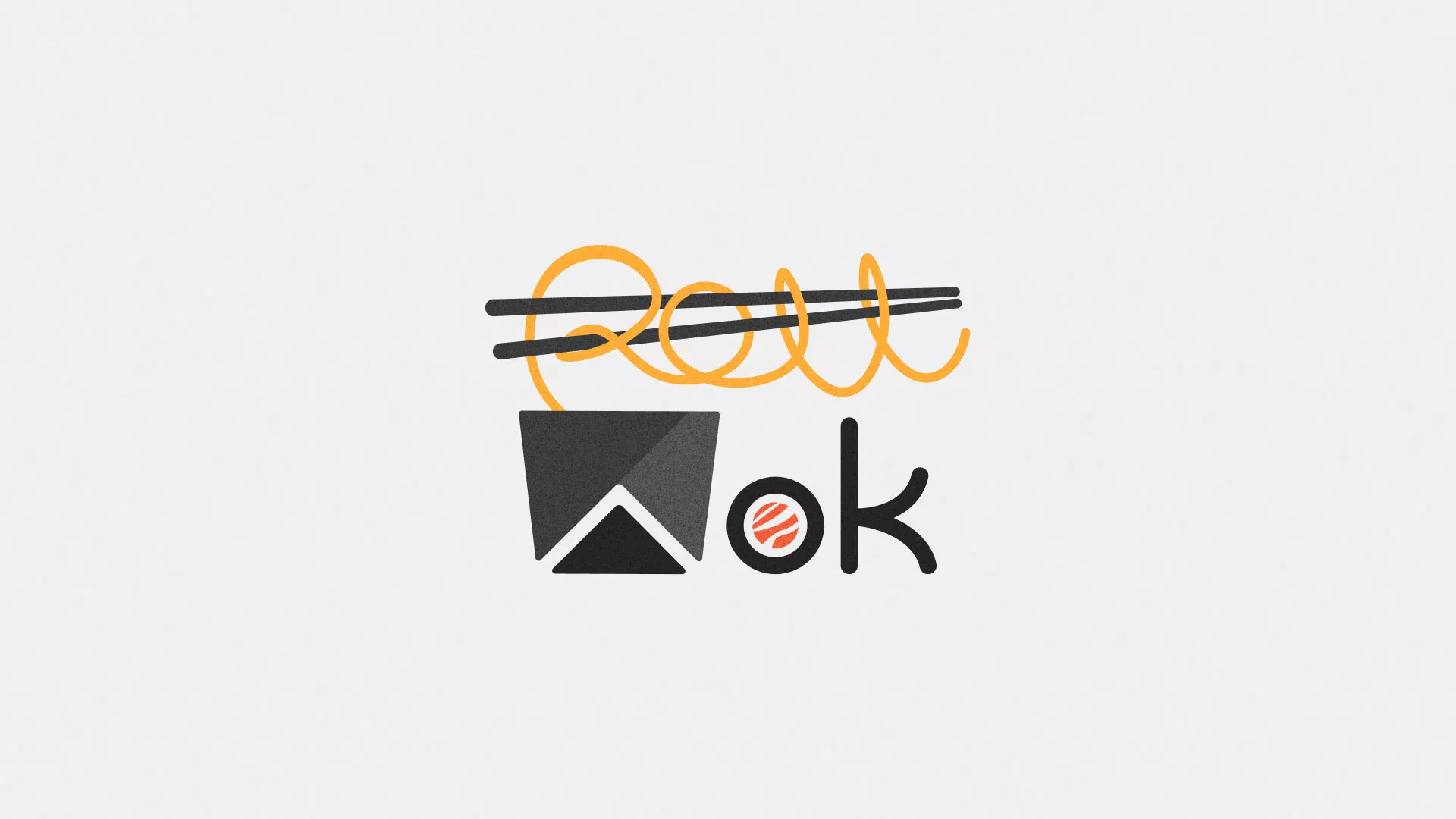Разработка логотипа суши-бара «Roll Wok Club» в Учалах